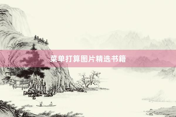 菜单打算图片精选书籍